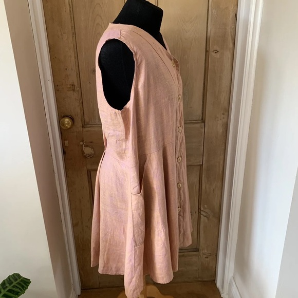 Flax 100% linen oversized summer dress size small - Picture 6 of 10